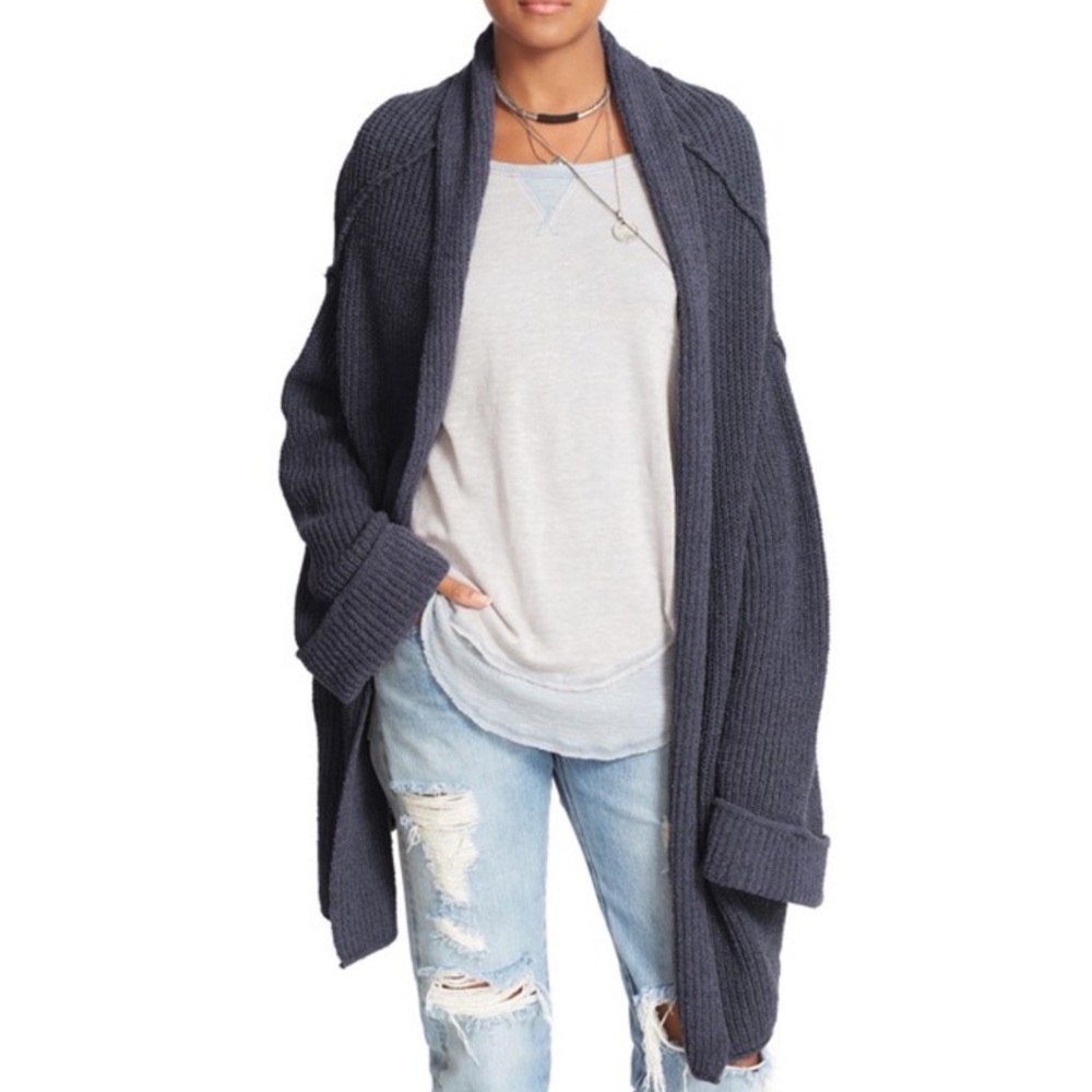 🚫 SOLD Free People Low Tide Cardigan Sweater - Picture 1 of 7
